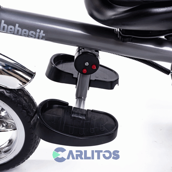 Triciclo Bebesit Con Barral Y Capota-Asiento Giratorio 360° Rojo Sl-1870d Premium