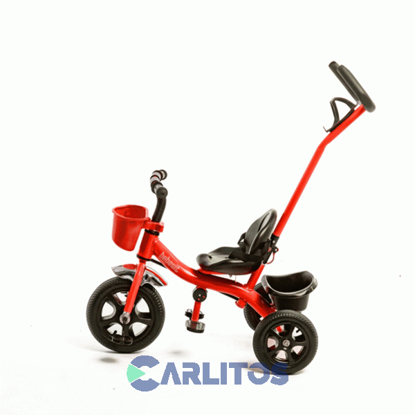 Triciclo Bebesit Con Barral De Acero Reforzado Rojo Sl-1701b