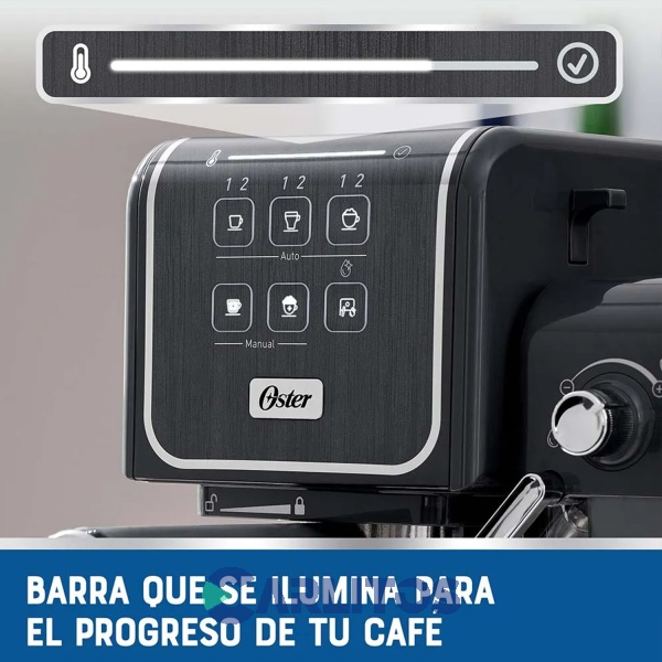Cafetera Express Oster Digital Touch Negra 19 Bares BVSTEM6801M