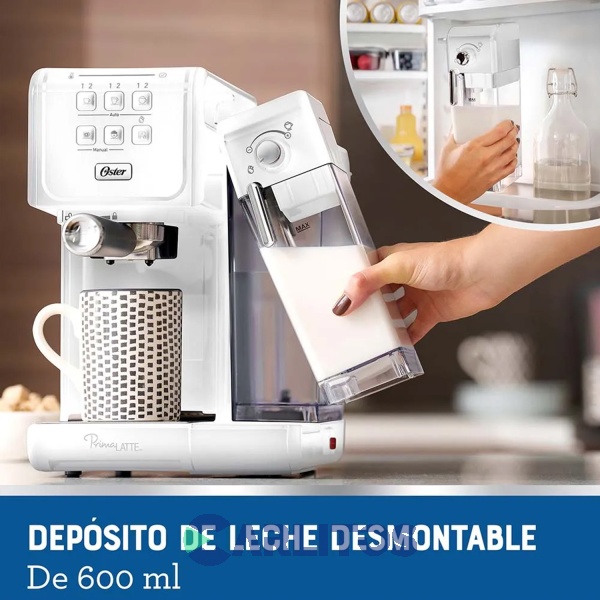 Cafetera Express Oster Digital Touch Blanca 19 Bares BVSTEM6801W