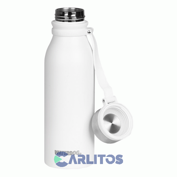 Botella De Acero Inoxidable Waterdog BUHO600WH Blanco