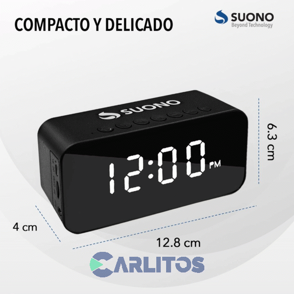 Radio Reloj Despertador Suono con Bluetooth AYV0119NEG
