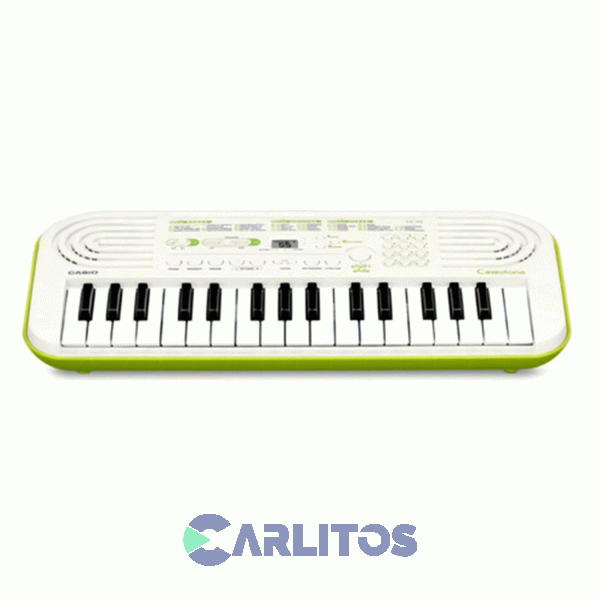 Teclado 32 Teclas Casio SA50 Blanco Con Verde