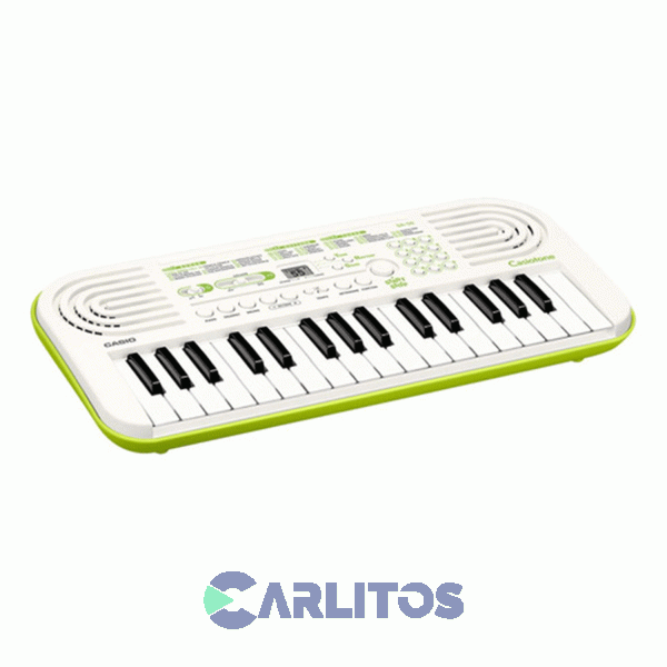 Teclado 32 Teclas Casio SA50 Blanco Con Verde