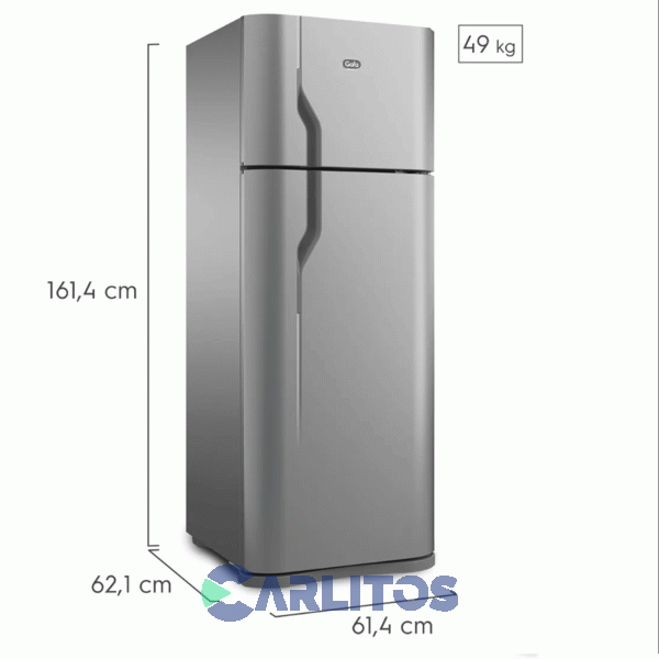 Heladera Con Freezer Gafa 290 Litros Plata Hgf358afp