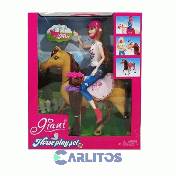 Set De Muñeca Con Caballo