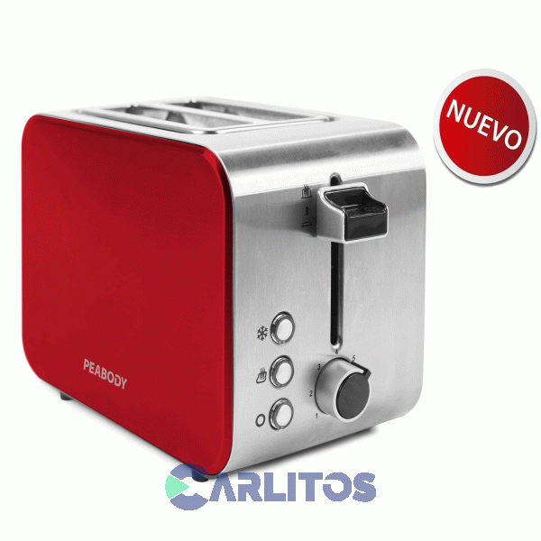 Tostadora Eléctrica Peabody Roja PE-T8127R