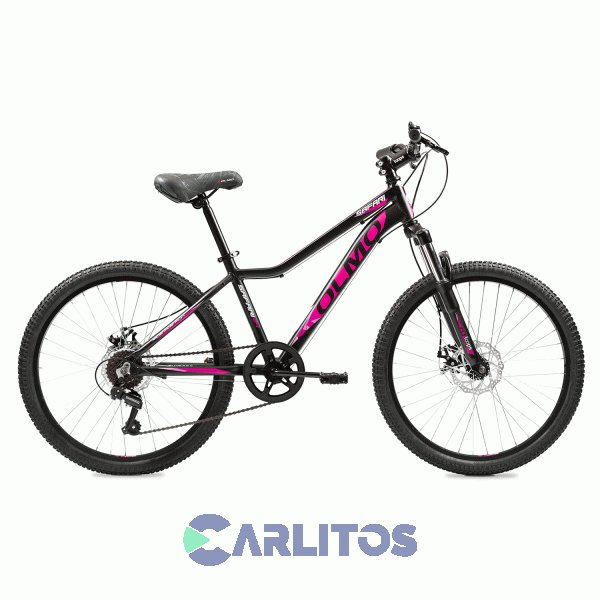 Bicicleta Olmo Todo Terreno Rod.24" Safari Negro/Fucsia