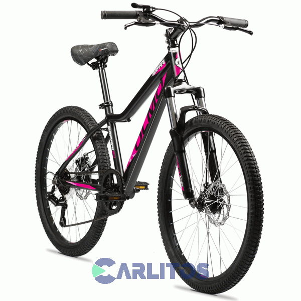 Bicicleta Olmo Todo Terreno Rod.24" Safari Negro/Fucsia