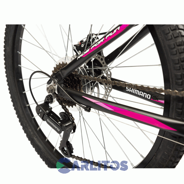 Bicicleta Olmo Todo Terreno Rod.24" Safari Negro/Fucsia