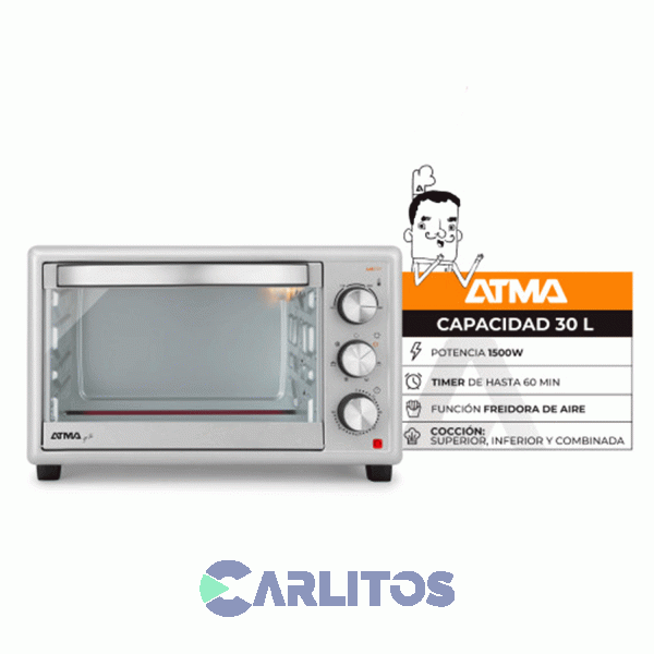 Horno Electrico Conveccion Con Freidora 15 Litros Atma Hgfa3023pi