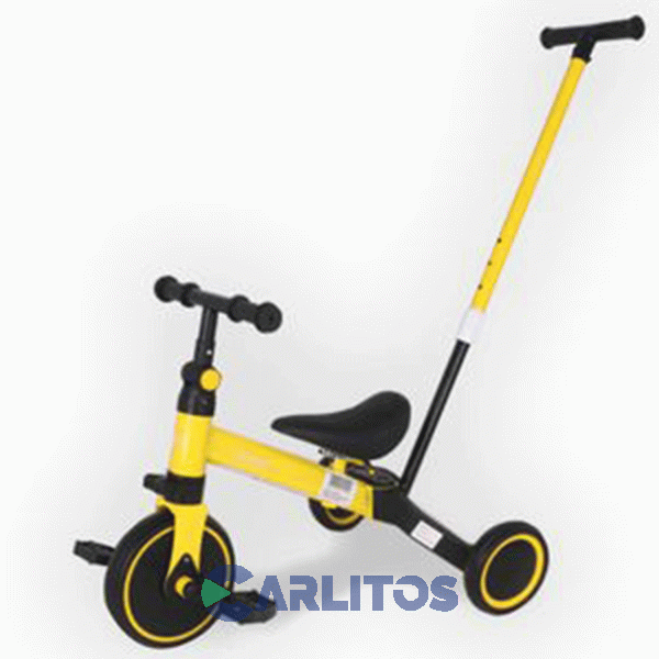 Triciclo Bebesit Con Barral De Acero Reforzado Amarillo Sl-2023-a