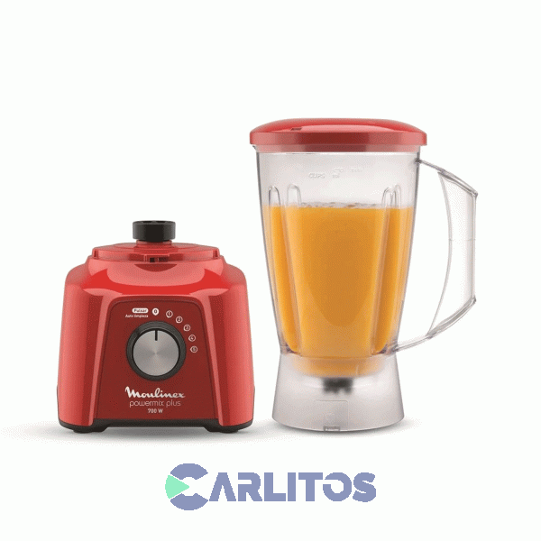 Licuadora Moulinex 700 Wts De Vaso Powermix Plus Lm284558 Roja