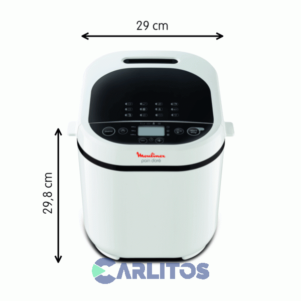 Horno De Pan Pain Dore Moulinex Blanco Con Display Lcd Ow210130