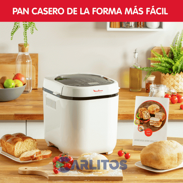 Horno De Pan Pain Dore Moulinex Blanco Con Display Lcd Ow210130