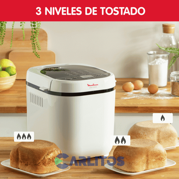 Horno De Pan Pain Dore Moulinex Blanco Con Display Lcd Ow210130