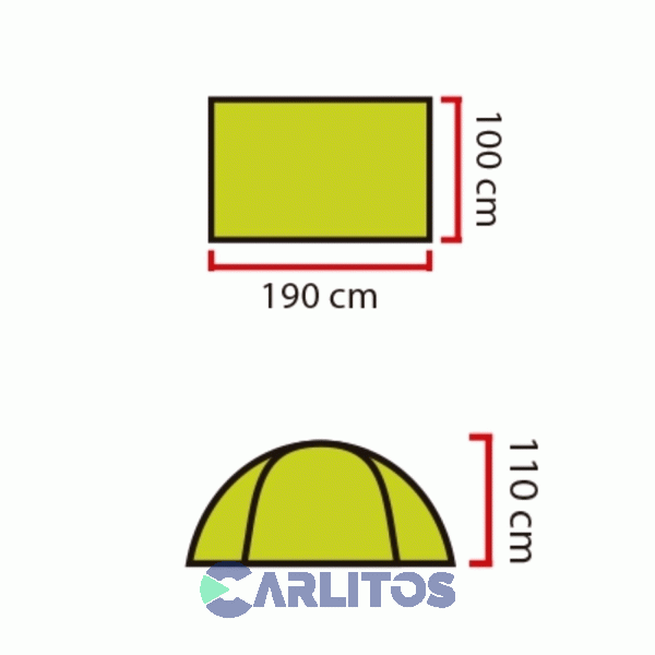 Carpa Iglú Playera Automática Outdoors 1.90 X 1.00 X 1.10 Mts Beach Summer