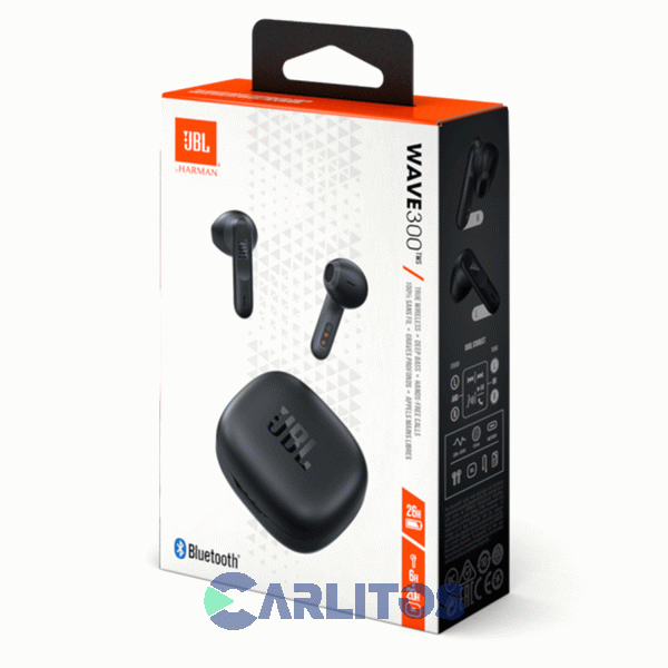 Auricular Bluetooth JBL JBLV300TWSBLKAM Negro