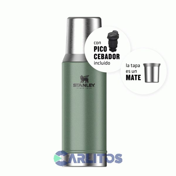 Termo De Mate Legendario Stanley System Classic 0.8 Litros Verde