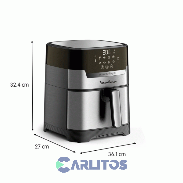 Freidora De Aire Easy Fry Moulinex Digital Acero Inoxidable EZ505D10