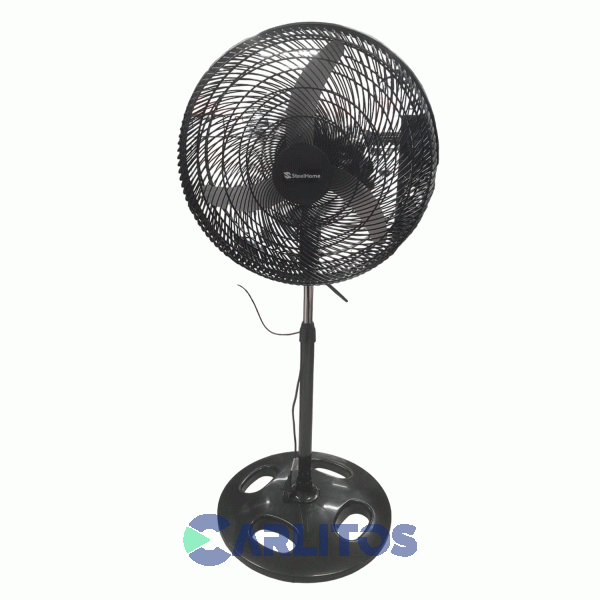 Ventilador De Pie Oscilante Steel Home 20" Parrilla Negra 3 En 1 Shvp20m