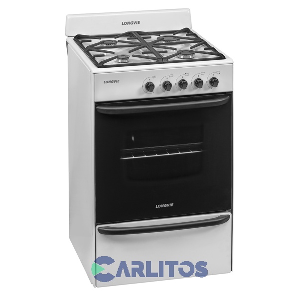 Cocina A Gas Longvie 56 CM Blanca Multigas 13231bf