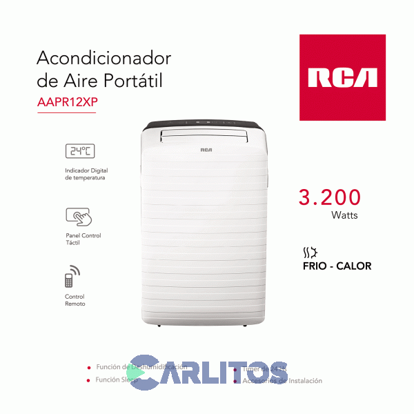 Aire Acondicionado Portatil Rca 3200 Watts - Frio/Calor Aapr12xp