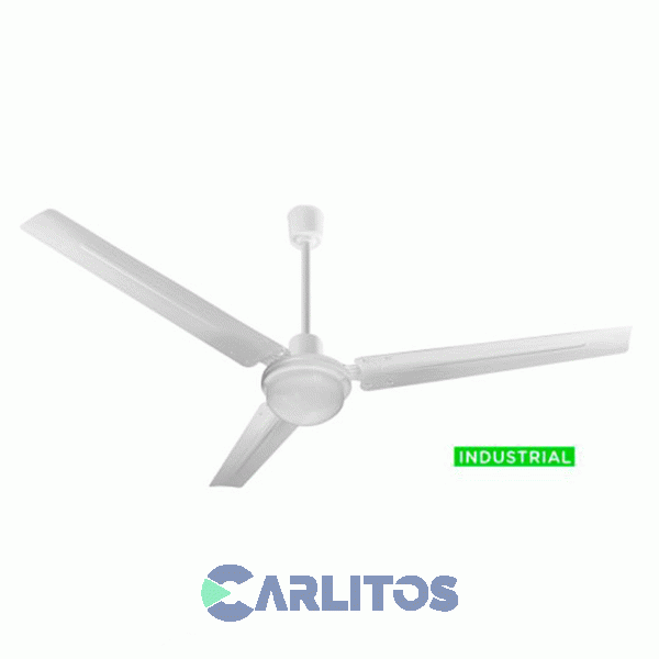 Ventilador De Techo Industrial Liliana Blanco Palas Metálica Con Led