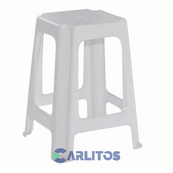 Banqueta Pvc Garden Life Color Blanco Acero