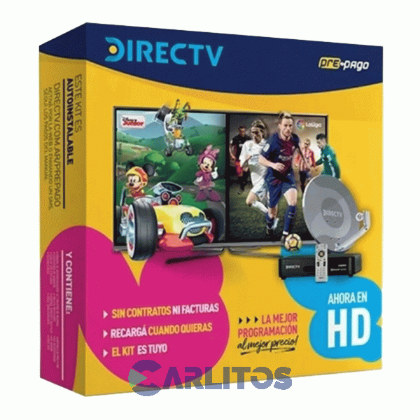 Kit Prepago Directv Antena Autoinstalable 0.46 Metros