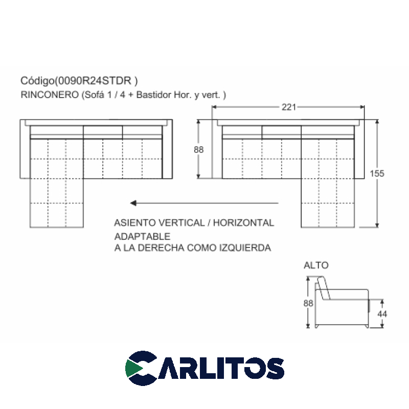 Sofa Rinconero Urban Frontera Living Grupo 3