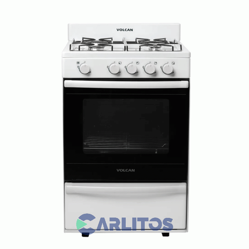 Cocina A Gas Volcan 55 CM Blanca Multigas 87644vm