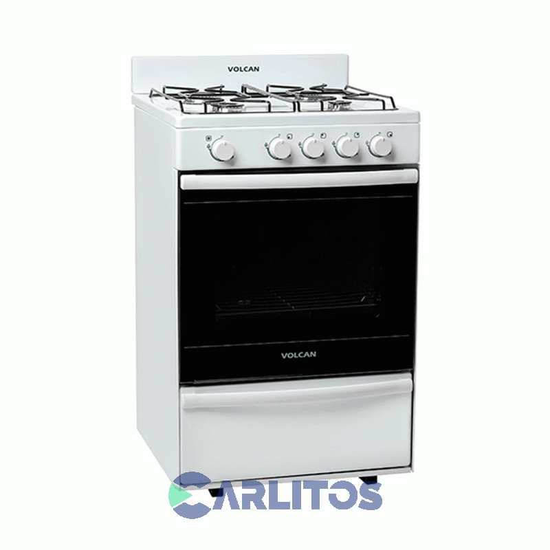 Cocina A Gas Volcan 55 CM Blanca Multigas 87644vm