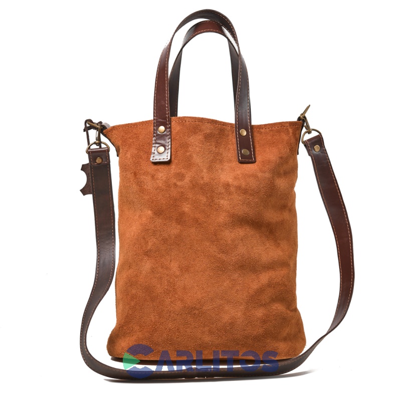 Bolso Matero Cuero Gamuzado Genuino Bello Chocolate PE0001-d06902-d00702-br1002