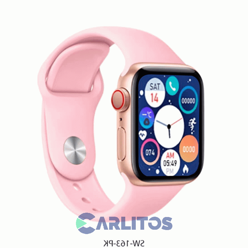 Reloj Inteligente Malla Silicona Rosa Tressa Sw-163/pk