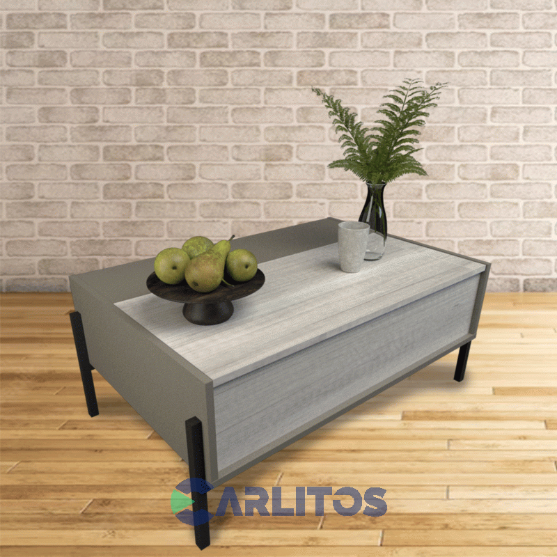 MESA RATONA CON PUERTA TABLES COD: 2023 GRIS-NEVADO