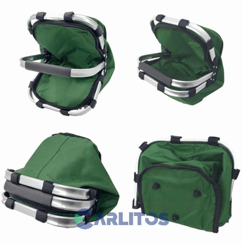 Canasta De Picnic Plegable Termica Waterdog Verde COOLERPERSONAL Gm