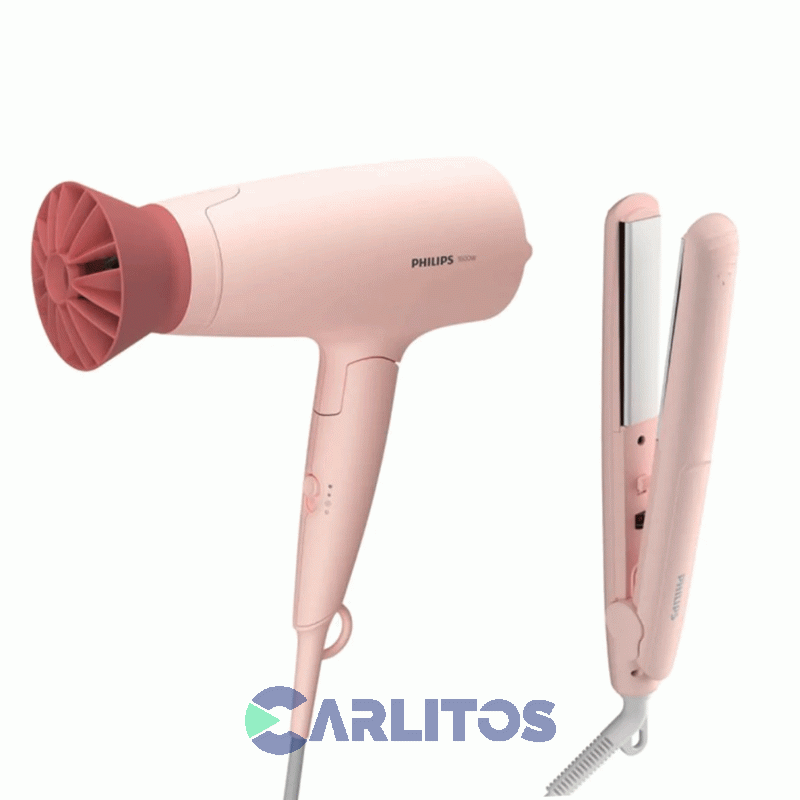 Secador De Pelo Philips 1600 Watts BHD308/15 + Planchita De Pelo Philips HP8401/50