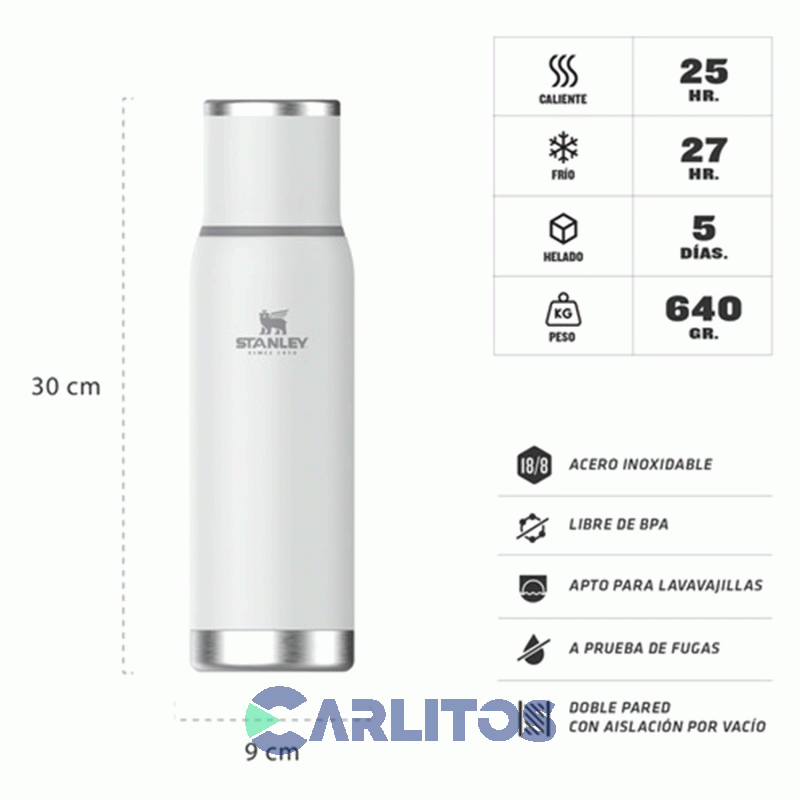 Termo De Mate Stanley Adventure To Go 0.750 Litros 10-012210-001 Polar Blanco