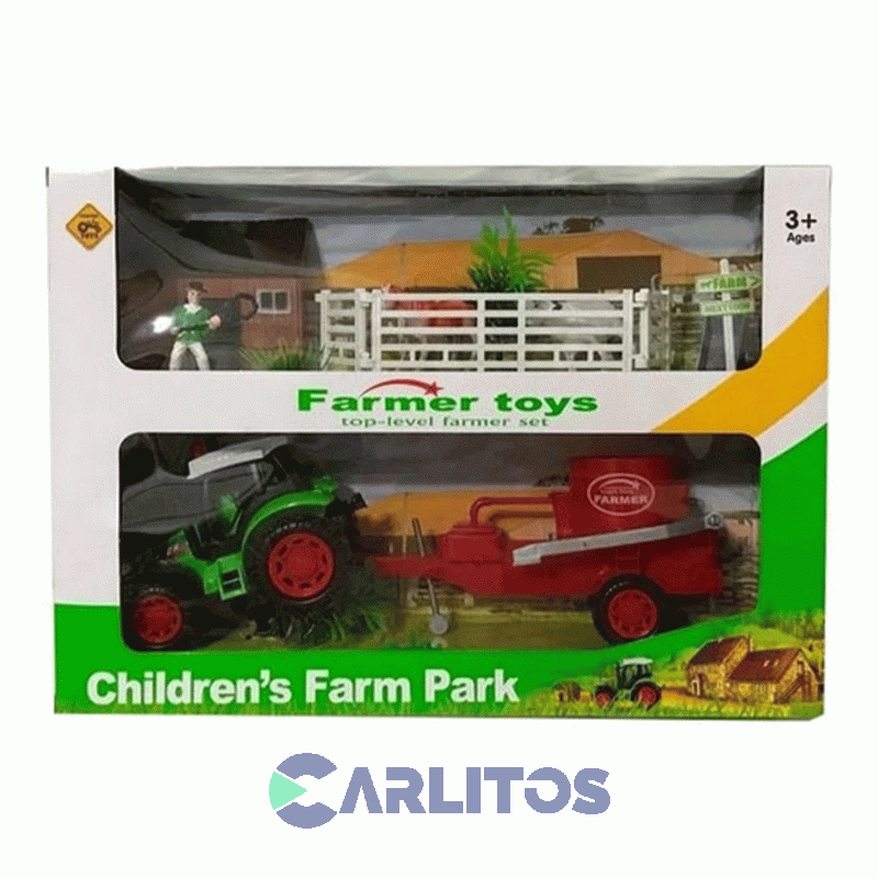 Set De Granja Con Tractor Farmer Toys