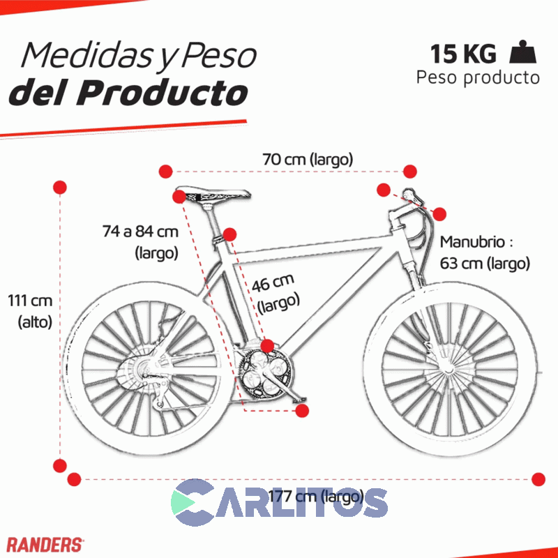 Bicicleta Randers Todo Terreno Rod.29