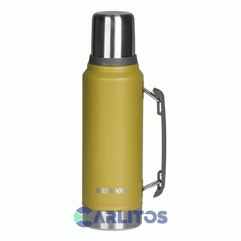 Termo De Mate Waterdog Con Manija 1 Litro Ombu Verde Oliva