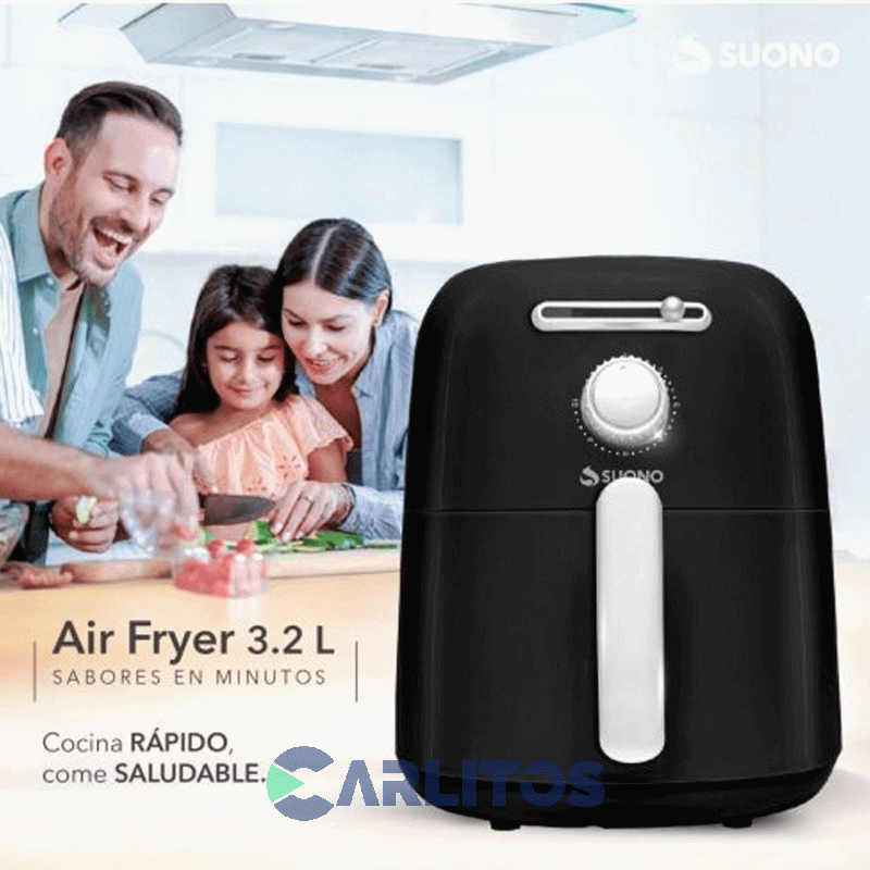 Freidora De Aire Fryer Suono Negra HOG0151