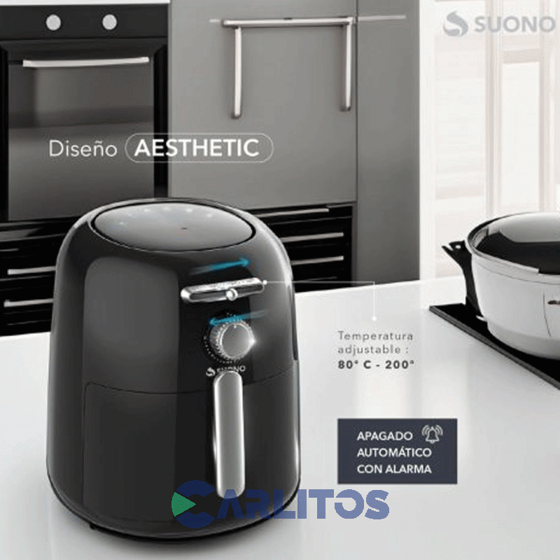 Freidora De Aire Fryer Suono Negra HOG0151