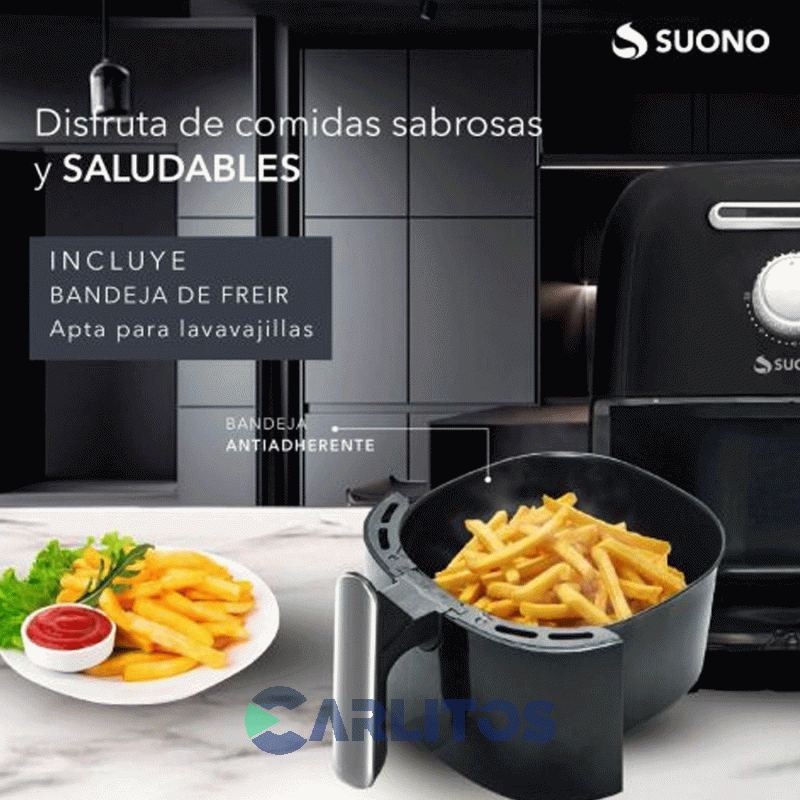 Freidora De Aire Fryer Suono Negra HOG0151