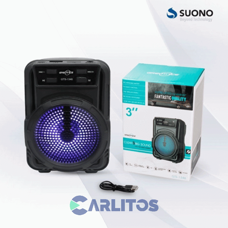 Parlante Portátil Suono Con Bluetooth Suono 5 Watts  AYV0203 / GTS-1346