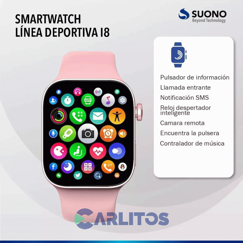 Reloj Inteligente Suono I8 Pro Max Negro ACC0070