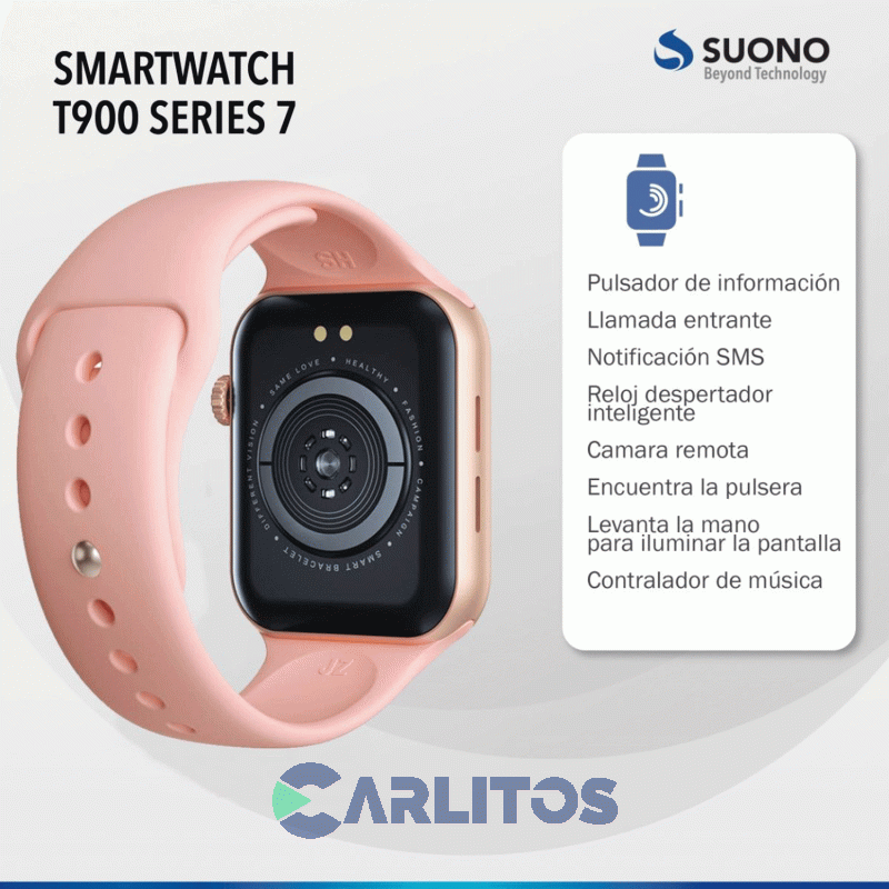 Reloj inteligente Suono T900 Rosa ACC0084