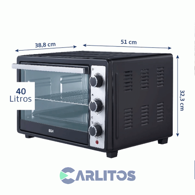 Horno Eléctrico Bgh 40 Litros Duo BHE40M23N