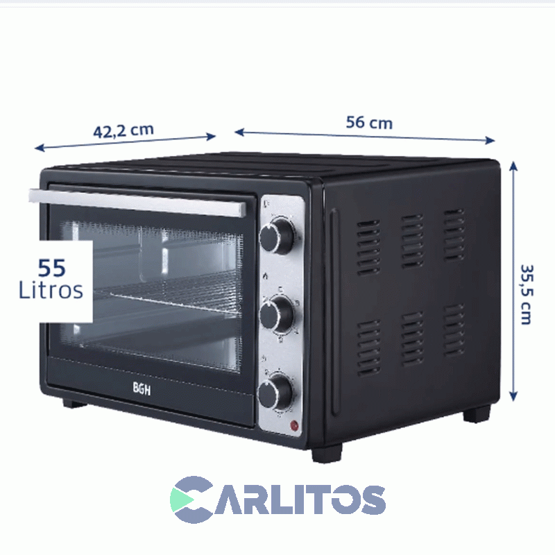 Horno Eléctrico Bgh 55 Litros Duo BHE55M23N